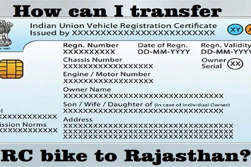 How Can i Transfer the RC bike to Rajasthan