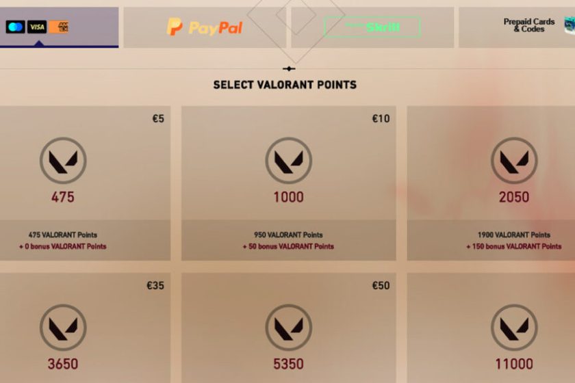 Valorant Purchase History