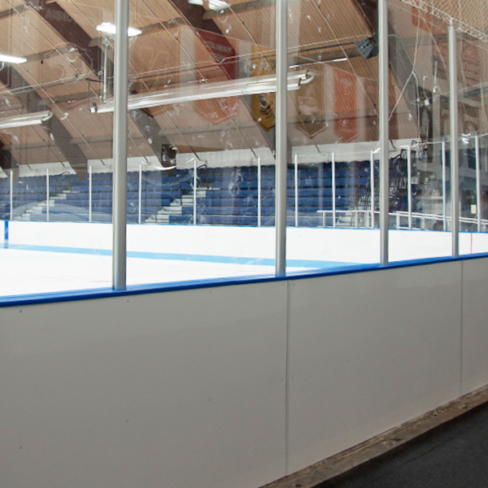hockey rink glass